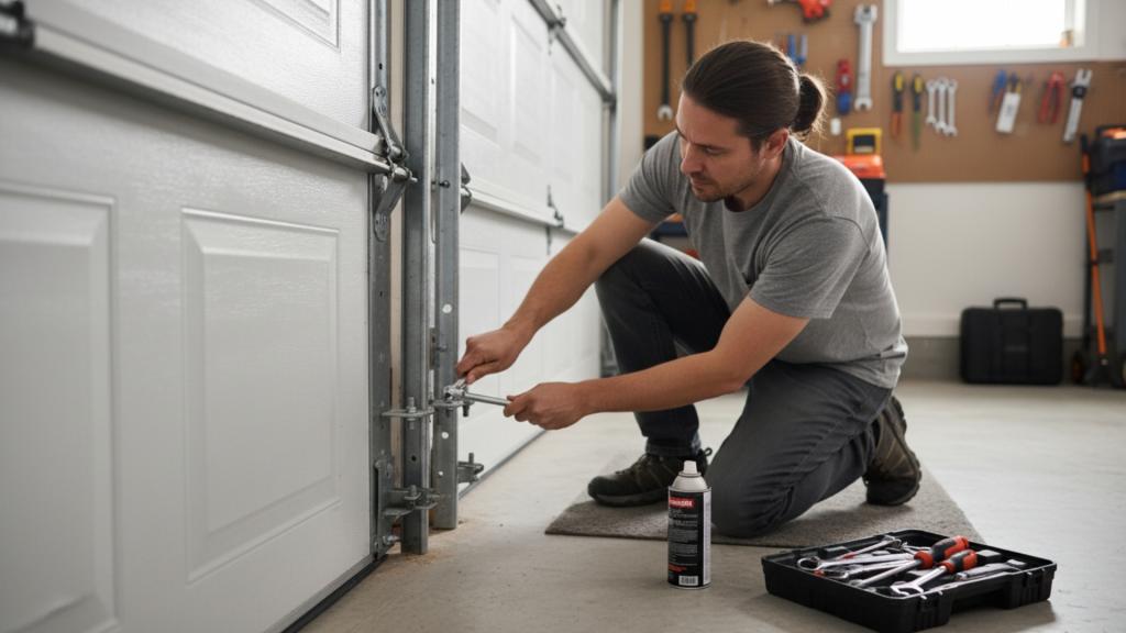 DIY garage door tune up using common household tools.