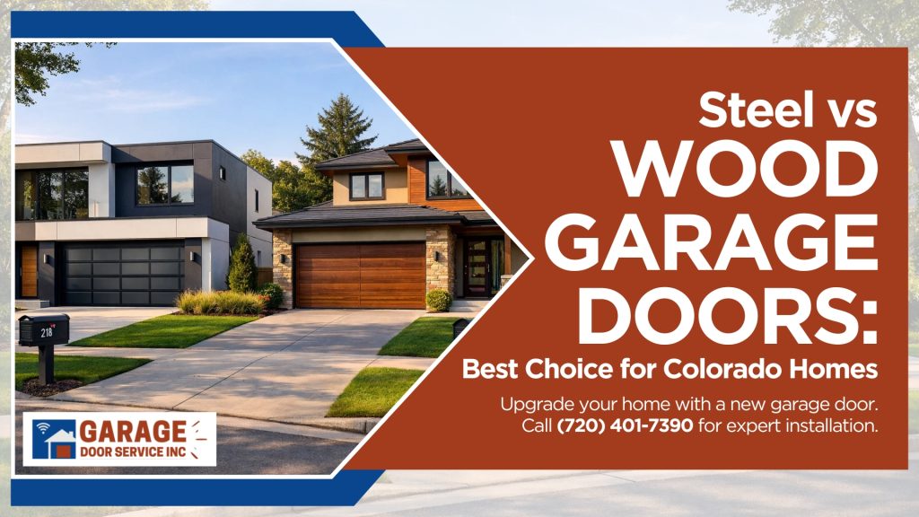 Choosing between wood garage doors and steel options for your Colorado property